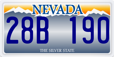 NV license plate 28B190