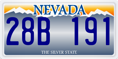 NV license plate 28B191