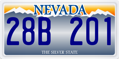 NV license plate 28B201