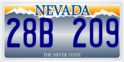 NV license plate 28B209