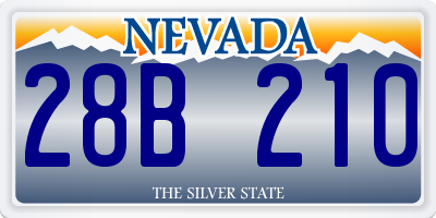 NV license plate 28B210
