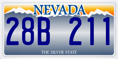 NV license plate 28B211