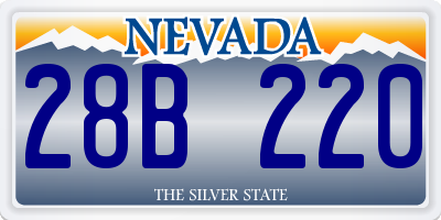 NV license plate 28B220