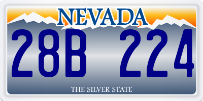 NV license plate 28B224