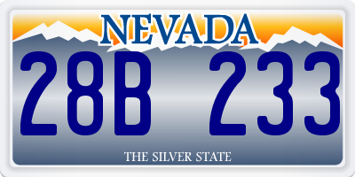 NV license plate 28B233