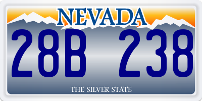 NV license plate 28B238