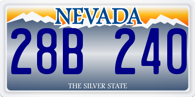 NV license plate 28B240