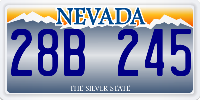 NV license plate 28B245