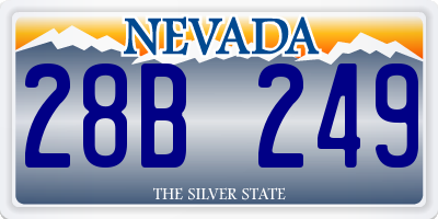 NV license plate 28B249
