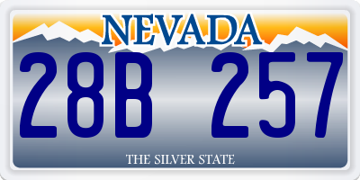 NV license plate 28B257