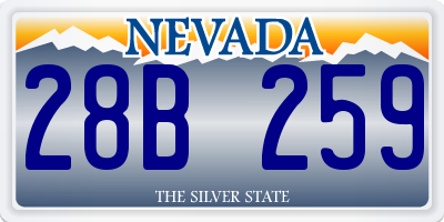 NV license plate 28B259
