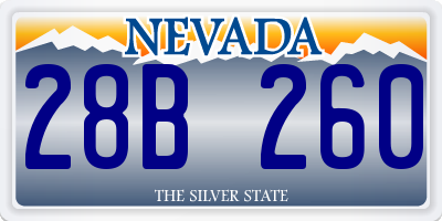 NV license plate 28B260