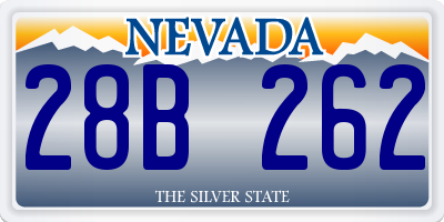 NV license plate 28B262