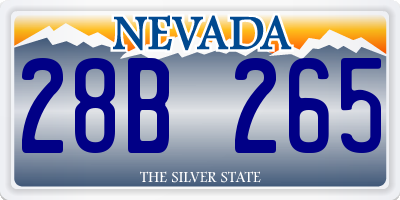 NV license plate 28B265