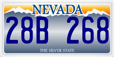 NV license plate 28B268