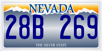 NV license plate 28B269