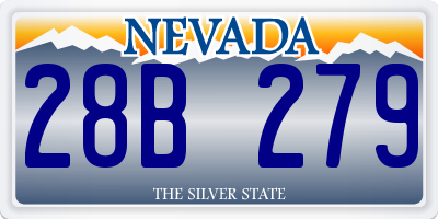NV license plate 28B279