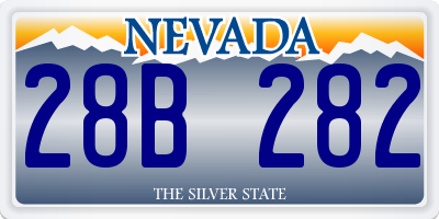 NV license plate 28B282