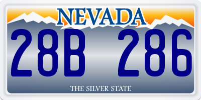 NV license plate 28B286