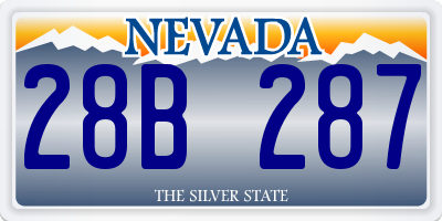 NV license plate 28B287