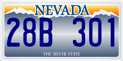 NV license plate 28B301