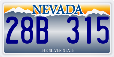 NV license plate 28B315