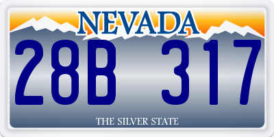 NV license plate 28B317