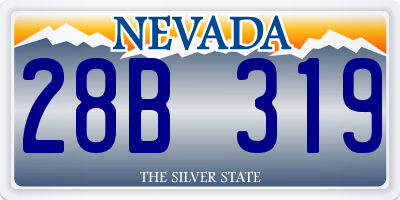 NV license plate 28B319