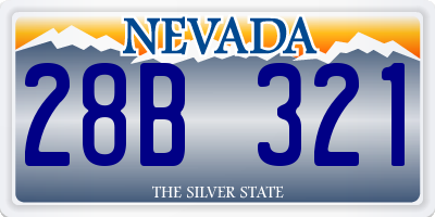 NV license plate 28B321