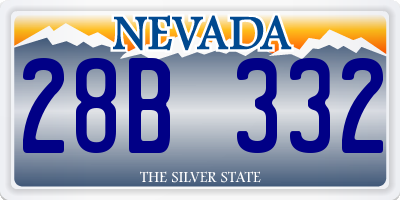 NV license plate 28B332