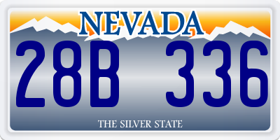NV license plate 28B336