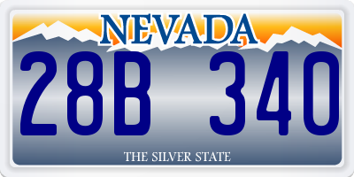NV license plate 28B340