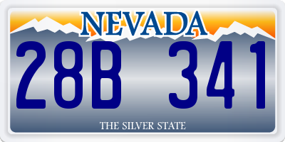NV license plate 28B341