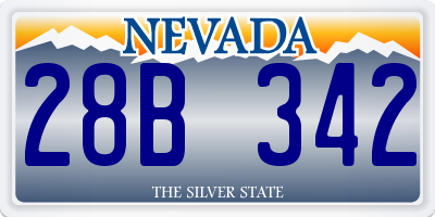 NV license plate 28B342