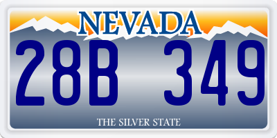 NV license plate 28B349