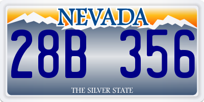 NV license plate 28B356