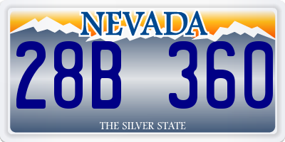 NV license plate 28B360