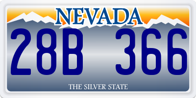 NV license plate 28B366