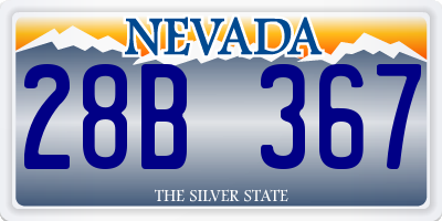 NV license plate 28B367
