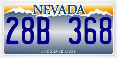 NV license plate 28B368