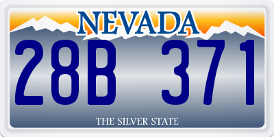 NV license plate 28B371