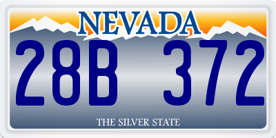 NV license plate 28B372