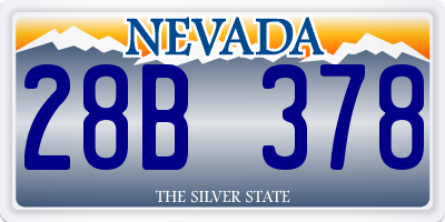 NV license plate 28B378