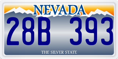 NV license plate 28B393