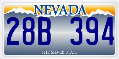 NV license plate 28B394