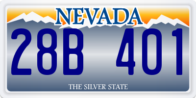 NV license plate 28B401