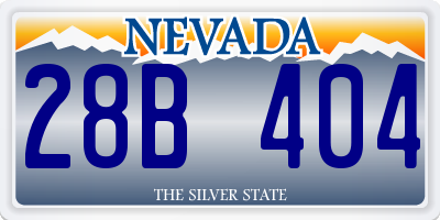 NV license plate 28B404