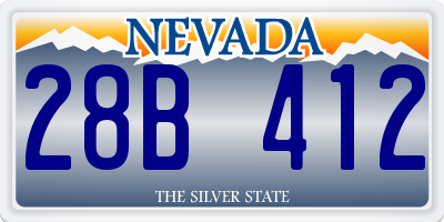 NV license plate 28B412