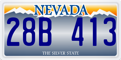 NV license plate 28B413