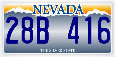 NV license plate 28B416